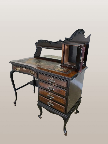 Antikvarinis Edvardo laikų mažas moterų rašomasis stalas - Image 3