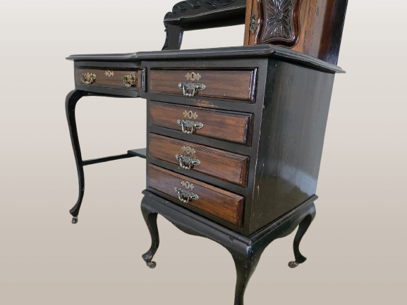 Antikvarinis Edvardo laikų mažas moterų rašomasis stalas - Image 2