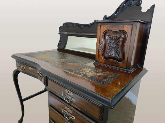 Antikvarinis Edvardo laikų mažas moterų rašomasis stalas - Image 5