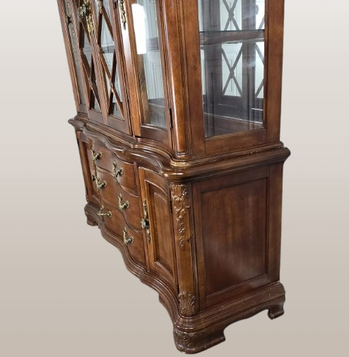 Senovinė belgiško stiliaus kietmedžio masyvo sieninė spintelė - Image 6