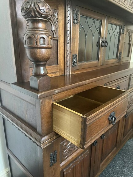 vintažinė ąžuolo stiliaus spinta - Image 4