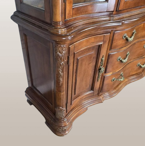 Senovinė belgiško stiliaus kietmedžio masyvo sieninė spintelė - Image 5