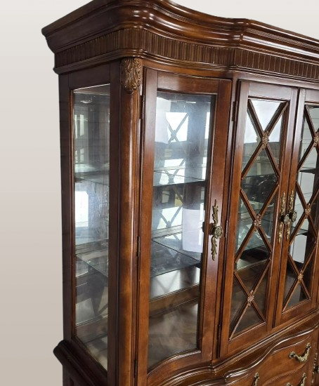 Senovinė belgiško stiliaus kietmedžio masyvo sieninė spintelė - Image 4