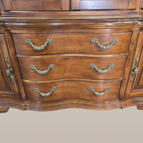 Senovinė belgiško stiliaus kietmedžio masyvo sieninė spintelė - Image 2