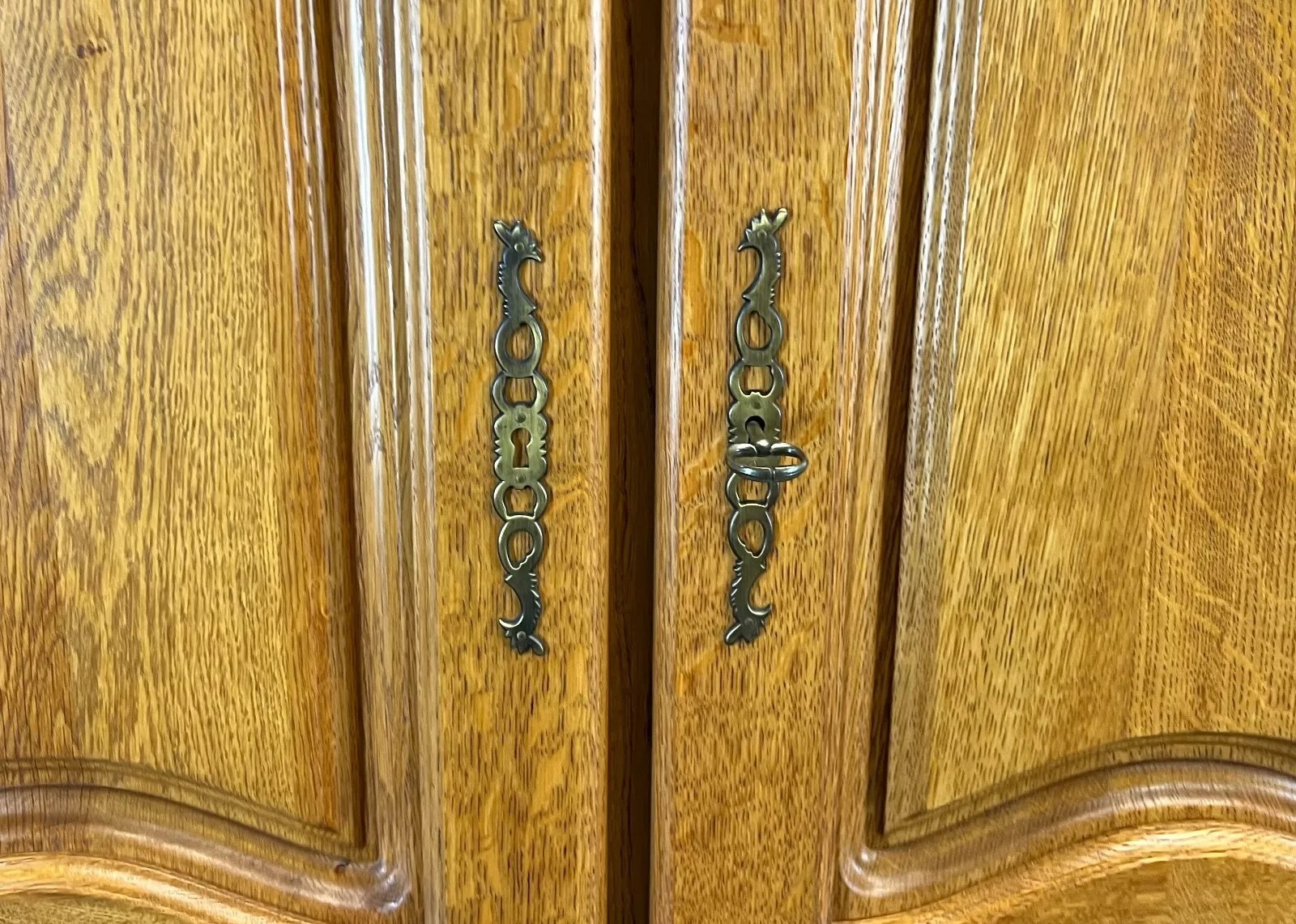 Armoire drabužių spinta Vintage prancūziška 5 durų raižyta spinta - Image 3